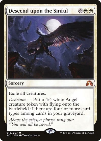 Descend upon the Sinful Shadows over Innistrad Magic card
