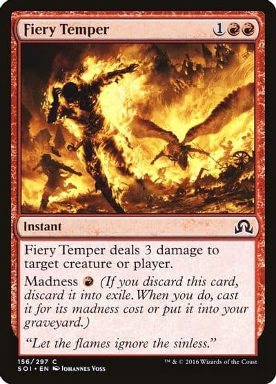 Fiery Temper Shadows over Innistrad Magic card