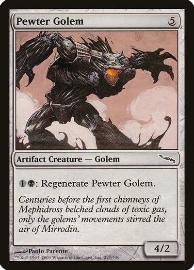 Pewter Golem Mirrodin Magic card