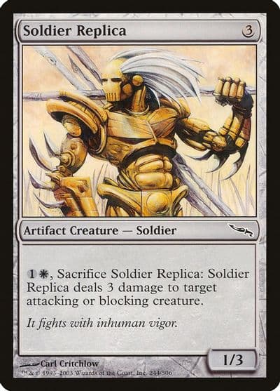 Soldier Replica Mirrodin Magic card