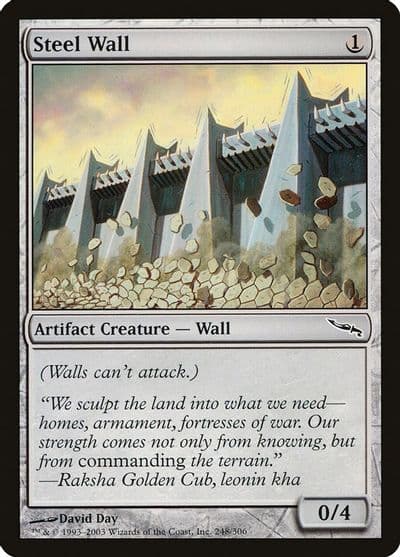 Steel Wall Mirrodin Magic card