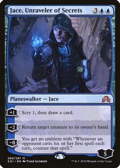 Jace Unraveler of Secrets Shadows over Innistrad Magic card