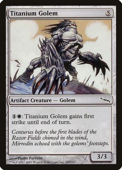 Titanium Golem Mirrodin Magic card