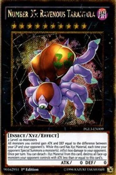 Number 35 Ravenous Tarantula Premium Gold: Infinite Gold Yu-Gi-Oh! card