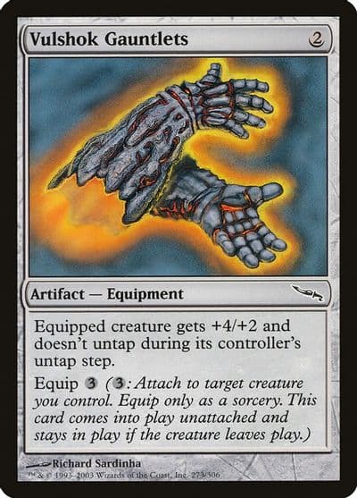 Vulshok Gauntlets Mirrodin Magic card