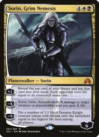 Sorin Grim Nemesis Shadows over Innistrad Magic card
