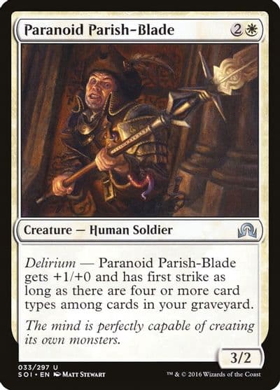 Paranoid Parish Blade Shadows over Innistrad Magic card