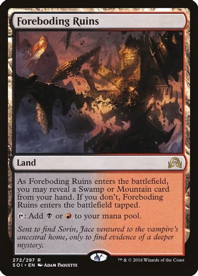 Foreboding Ruins Shadows over Innistrad Magic card