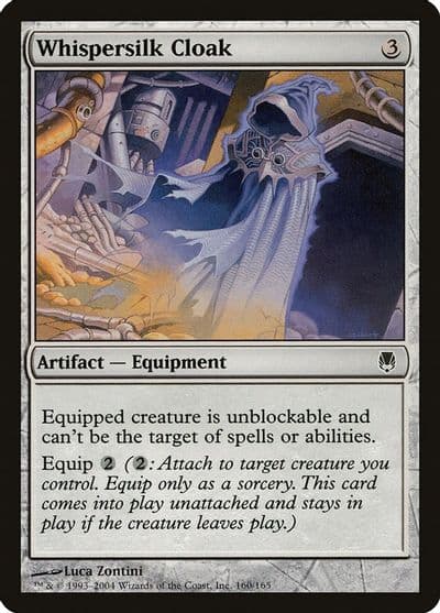 Whispersilk Cloak Darksteel Magic card