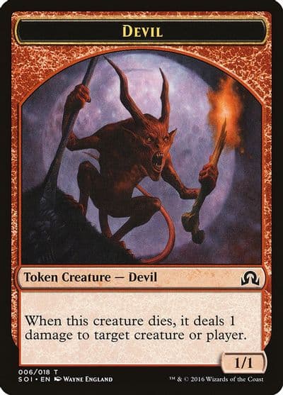 Devil Token Shadows over Innistrad Magic card