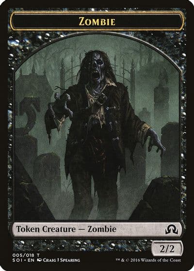 Zombie Token Shadows over Innistrad Magic card