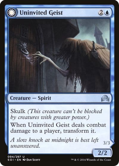 Uninvited Geist Shadows over Innistrad Magic card