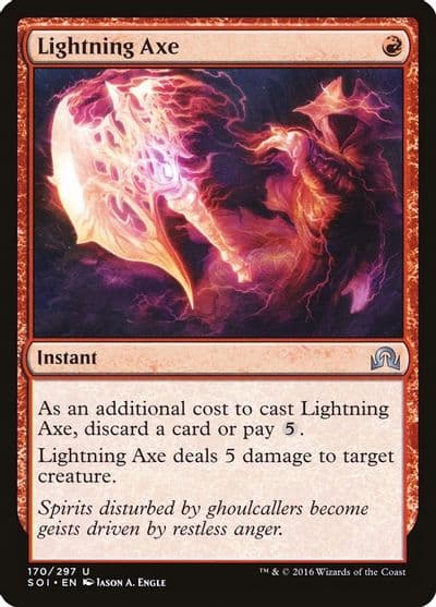 Lightning Axe Shadows over Innistrad Magic card