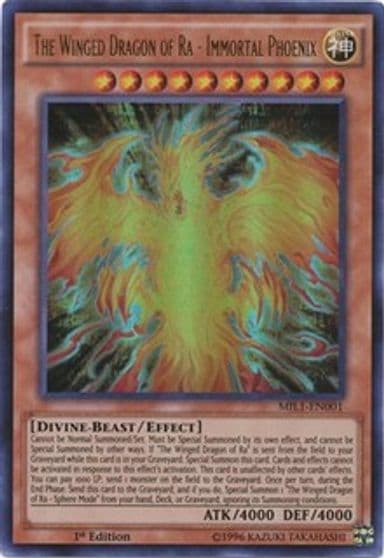 The Winged Dragon of Ra Immortal Phoenix Millennium Pack Yu-Gi-Oh! card