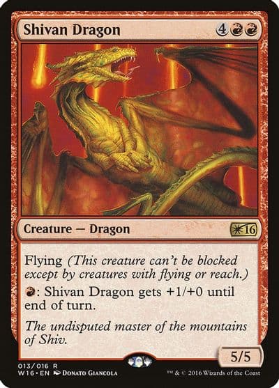 Shivan Dragon Welcome Deck 2016 Magic card