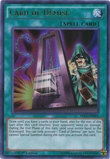 Card of Demise Millennium Pack Yu-Gi-Oh! card