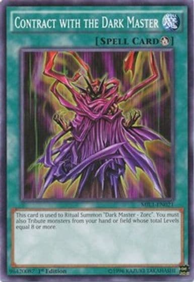 Contract with the Dark Master Millennium Pack Yu-Gi-Oh! card