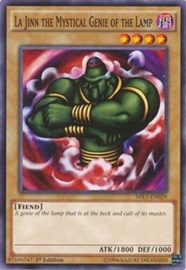 La Jinn the Mystical Genie of the Lamp Millennium Pack Yu-Gi-Oh! card