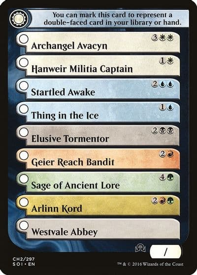 Checklist Card CH2 Shadows over Innistrad Shadows over Innistrad Magic card