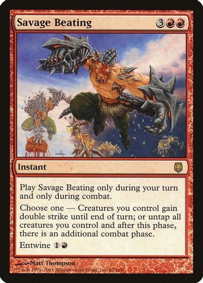 Savage Beating Darksteel Magic card