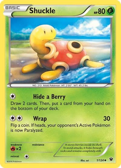Shuckle XY - Fates Collide Pokemon card