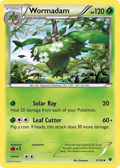 Wormadam (3) XY - Fates Collide Pokemon card