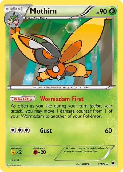 Mothim XY - Fates Collide Pokemon card