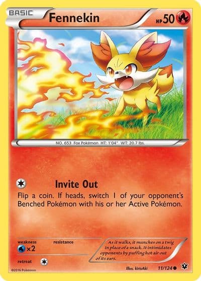 Fennekin (11) XY - Fates Collide Pokemon card