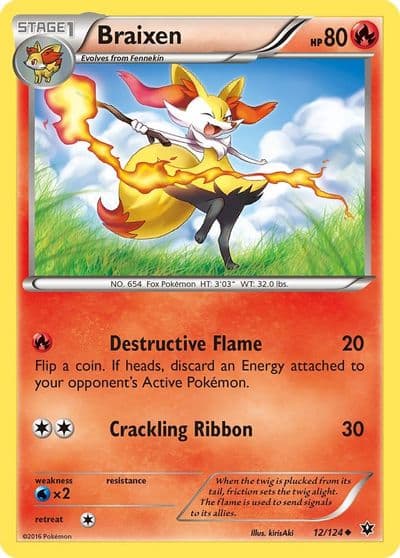 Braixen XY - Fates Collide Pokemon card