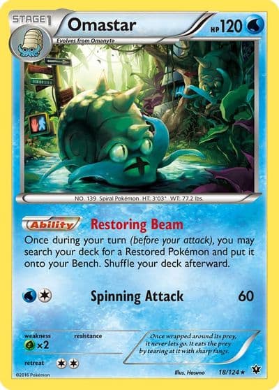 Omastar XY - Fates Collide Pokemon card