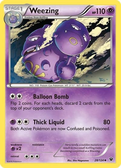 Weezing XY - Fates Collide Pokemon card