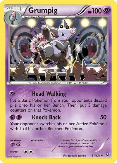 Grumpig XY - Fates Collide Pokemon card