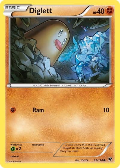 Diglett XY - Fates Collide Pokemon card