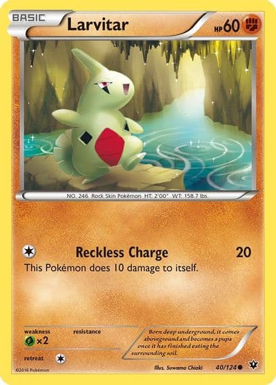 Larvitar (40) XY - Fates Collide Pokemon card