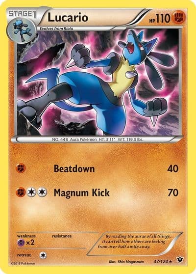 Lucario (47) XY - Fates Collide Pokemon card