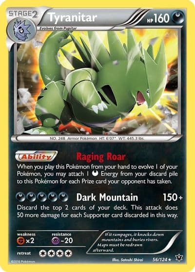 Tyranitar XY - Fates Collide Pokemon card