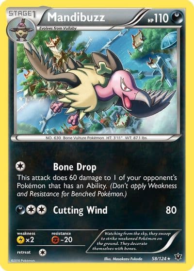 Mandibuzz XY - Fates Collide Pokemon card