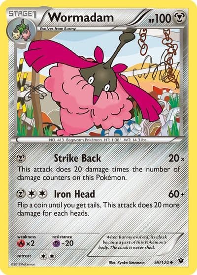 Wormadam (59) XY - Fates Collide Pokemon card