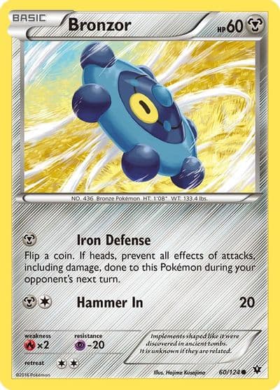 Bronzor XY - Fates Collide Pokemon card