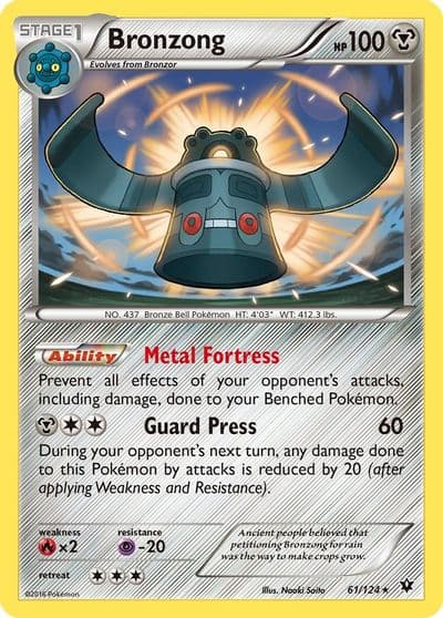 Bronzong XY - Fates Collide Pokemon card