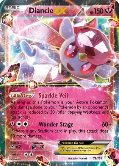 Diancie EX XY - Fates Collide Pokemon card