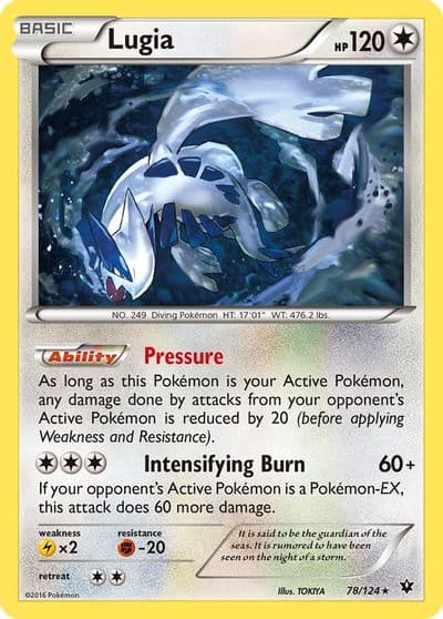 Lugia XY - Fates Collide Pokemon card