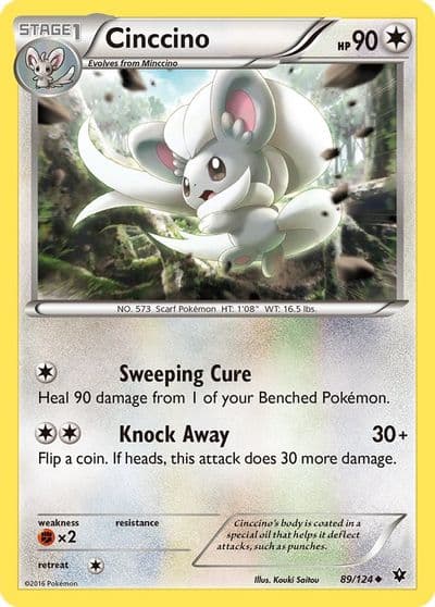Cinccino (89) XY - Fates Collide Pokemon card