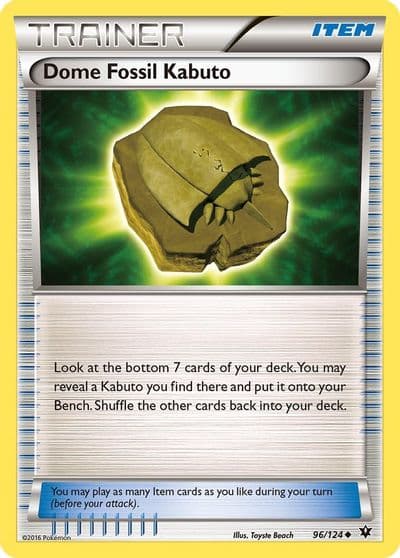 Dome Fossil Kabuto XY - Fates Collide Pokemon card