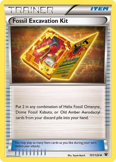 Fossil Excavation Kit XY - Fates Collide Pokemon card