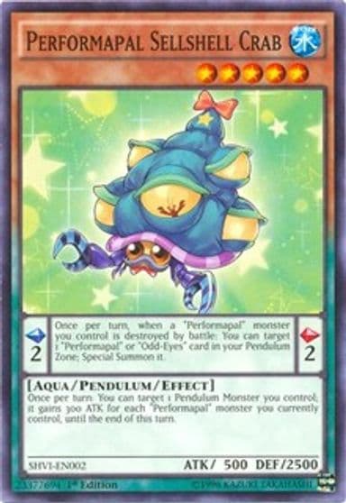 Performapal Sellshell Crab Shining Victories Yu-Gi-Oh! card