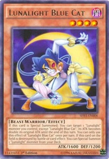Lunalight Blue Cat Shining Victories Yu-Gi-Oh! card
