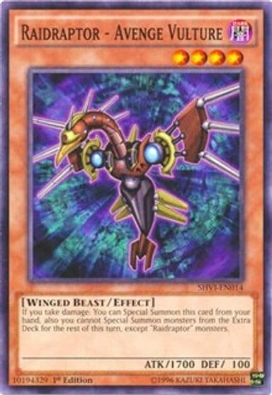 Raidraptor Avenge Vulture Shining Victories Yu-Gi-Oh! card