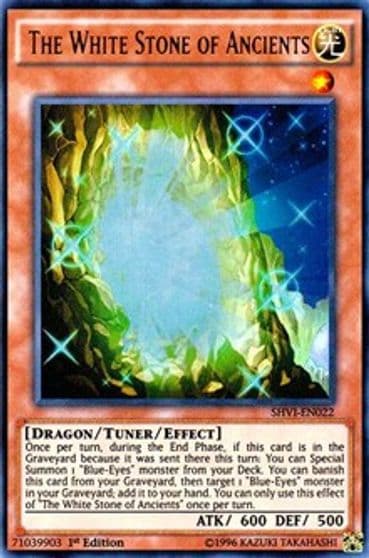 The White Stone of Ancients Shining Victories Yu-Gi-Oh! card