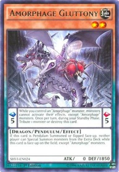 Amorphage Gluttony Shining Victories Yu-Gi-Oh! card